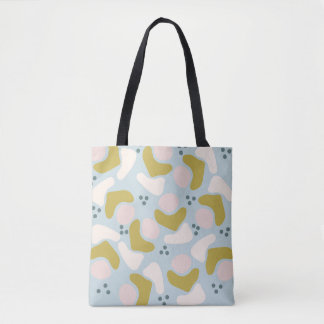 Pastelvormen en stippen tote bag