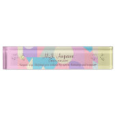 Pastelvormen van persoonlijke adviseurs in collage naambordje (Voorkant)