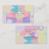 Pastelvormen van persoonlijke adviseurs in collage visitekaartje (Voorkant / Achterkant)