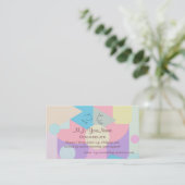 Pastelvormen van persoonlijke adviseurs in collage visitekaartje (Staand voorkant)