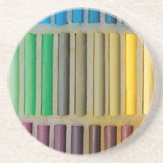 pastelvormig over kleur zandsteen onderzetter (Voorkant)