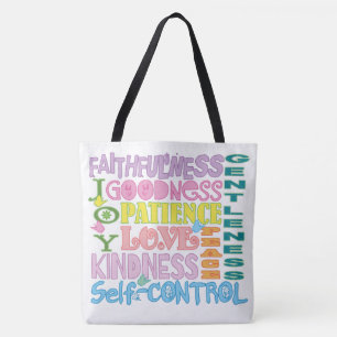 Pastelvruchten van de Christelijke Canvas tas Heil
