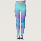 Pastelwater tropische zonsondergang leggings (Voorkant)