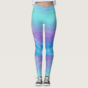 Pastelwater tropische zonsondergang leggings