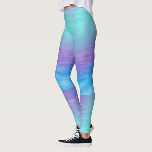 Pastelwater tropische zonsondergang leggings (Links)