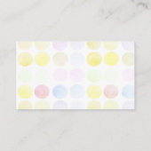 pastelwaterverf beschilderde stippen, aangepast visitekaartje (Achterkant)