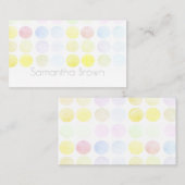 pastelwaterverf beschilderde stippen, aangepast visitekaartje (Voorkant / Achterkant)