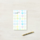  pastelwaterverf stippen ontwerpen aangepast post-it® notes (Op bureau)