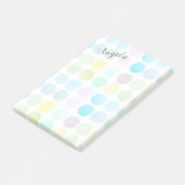  pastelwaterverf stippen ontwerpen aangepast post-it® notes (Schuin)