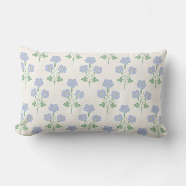 Pastelweide Delicate Botanische Kussen (Voorkant)