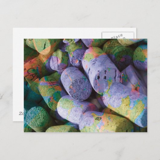 Pastelwijnkurken Briefkaart (Voorkant / Achterkant)