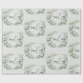 Pastelwikkelpapier met groen & bloemontwerp cadeaupapier (Vlak)