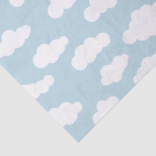 Pastelwolken, asthetisch babyblauw en wit tissuepapier (Detail)