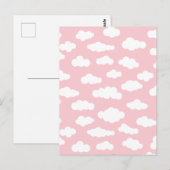 Pastelwolken: asthetische witte en roze kunst briefkaart (Voorkant / Achterkant)
