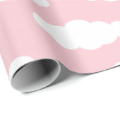 Pastelwolken: asthetische witte en roze kunst cadeaupapier (Rol Hoek)