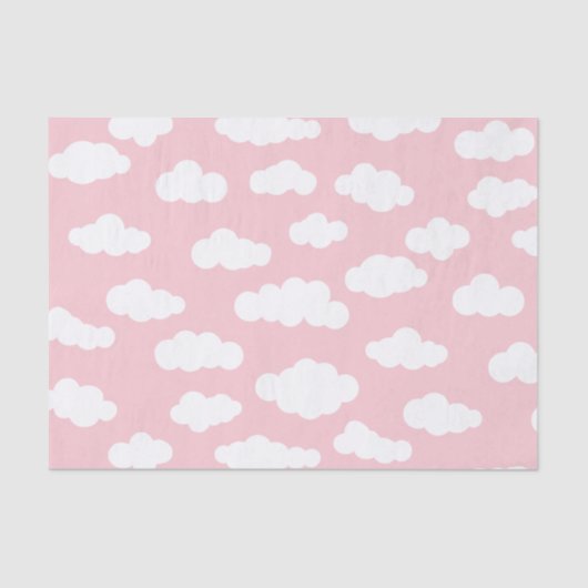 Pastelwolken: asthetische witte en roze kunst tissuepapier (Voorkant)