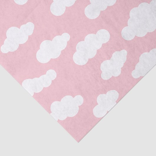 Pastelwolken: asthetische witte en roze kunst tissuepapier (Detail)