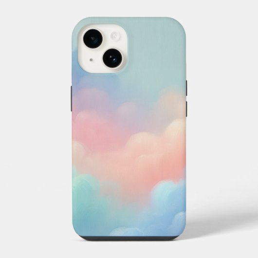 Pastelwolken iPhone Hoesje (Achterkant)