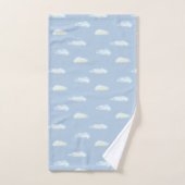 Pastelwolken op lichtblauw bad handdoek (Handdoek)