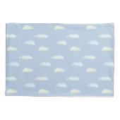 Pastelwolken op lichtblauw kussensloop (Achterkant)