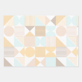 Pastelzachte kleur Abstract geometrisch patroon Inpakpapier Vel (Voorkant 2)