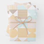 Pastelzachte kleur Abstract geometrisch patroon Inpakpapier Vel (In situ)