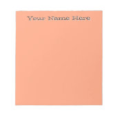 Pastelzalm unieke gepersonaliseerde leraar geschen notitieblok (Voorkant)