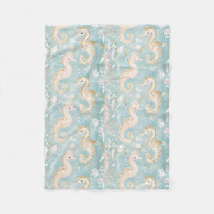 pastelzeepaardpatroon fleece deken
