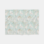pastelzwaanpatroon fleece deken (Voorkant (Horizontaal))