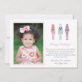 Pastelzwarte notenkraker Retro Vrolijk Kerstfeest Feestdagenkaart (Voorkant)