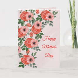 Paster Bloemen Moederdagkaart (Aanrakenende Tekst) Feestdagen Kaart