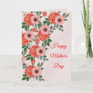 Paster Bloemen Moederdagkaart (Aanrakenende Tekst) Feestdagen Kaart
