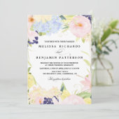 Paster Spring Flowers Weddenschap Kaart (Staand voorkant)