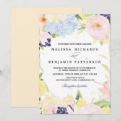 Paster Spring Flowers Weddenschap Kaart (Voorkant / Achterkant)