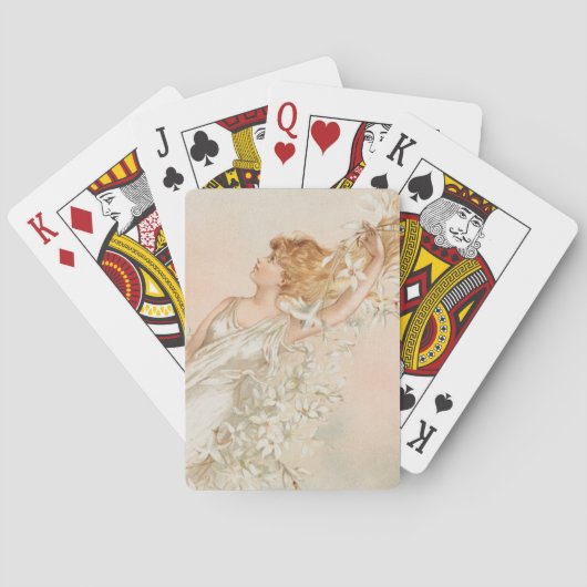 "Pastermorgen" - Oude druk, L. Prang & Co. Pokerkaarten (Achterkant)