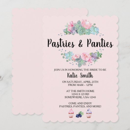 Pasters en panties kaart (Voorkant / Achterkant)