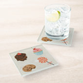 Pastes Glazen Onderzetter (Schuin)