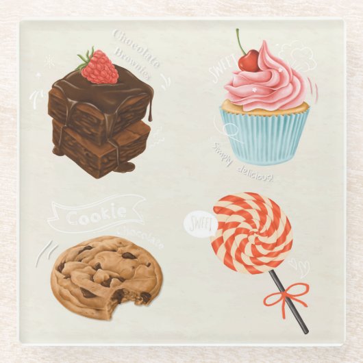 Pastes Glazen Onderzetter (Voorkant)