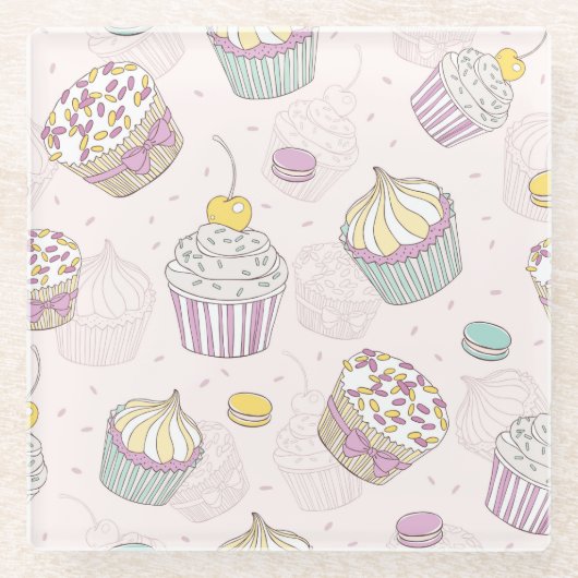 Pastes Glazen Onderzetter (Voorkant)