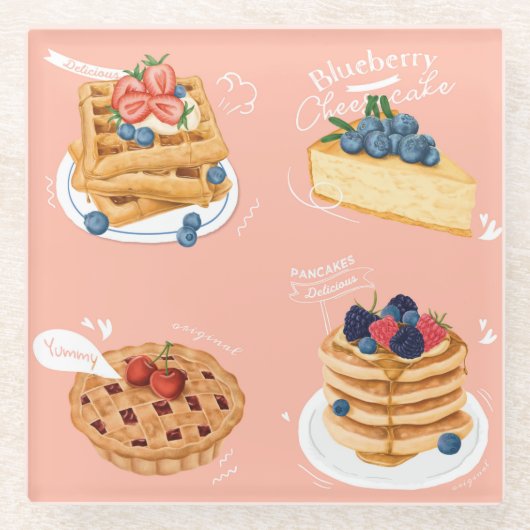 Pastes Glazen Onderzetter (Voorkant)