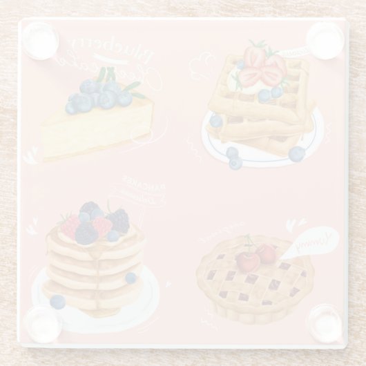 Pastes Glazen Onderzetter (Achterkant)