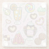 Pastes Glazen Onderzetter (Achterkant)