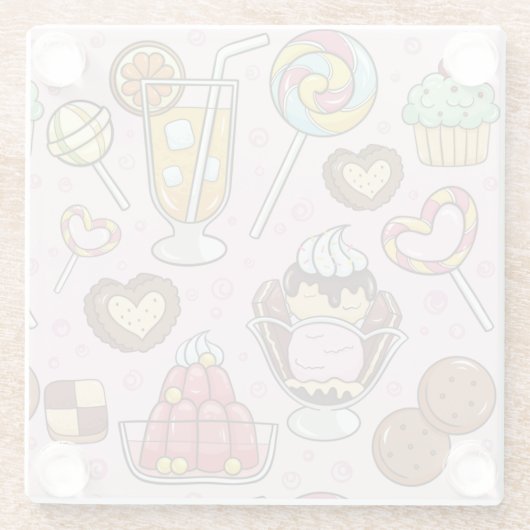 Pastes Glazen Onderzetter (Achterkant)