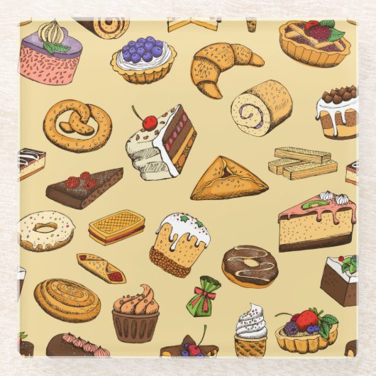 Pastes Glazen Onderzetter (Voorkant)