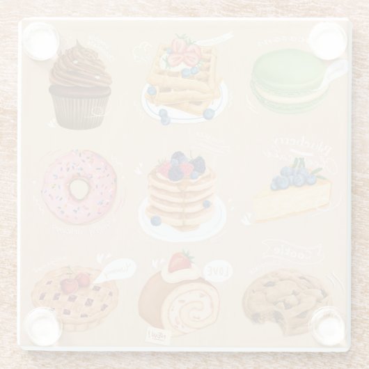 Pastes Glazen Onderzetter (Achterkant)