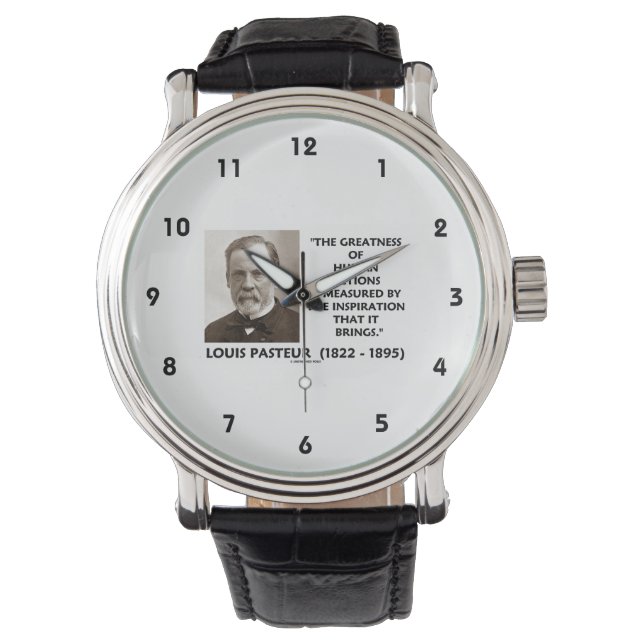Pasteur Grootsheid van menselijke acties Inspirati Horloge (Voorkant)
