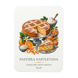Pastiera Napoletana – Vintage Italiaans dessert Magneet