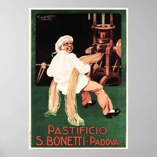 PASTIFICIO S BONETTI Padova Italy Pasta Advert Poster (Voorkant)