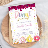 Pastil Color Donut Birthday Invitations Kaart