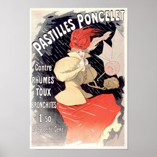 Pastilles Poncellet  Adverteren Poster (Voorkant)